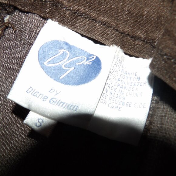 DG2 By Diane Gilman Brown Pull On Jeans Sz S - Picture 6 of 6